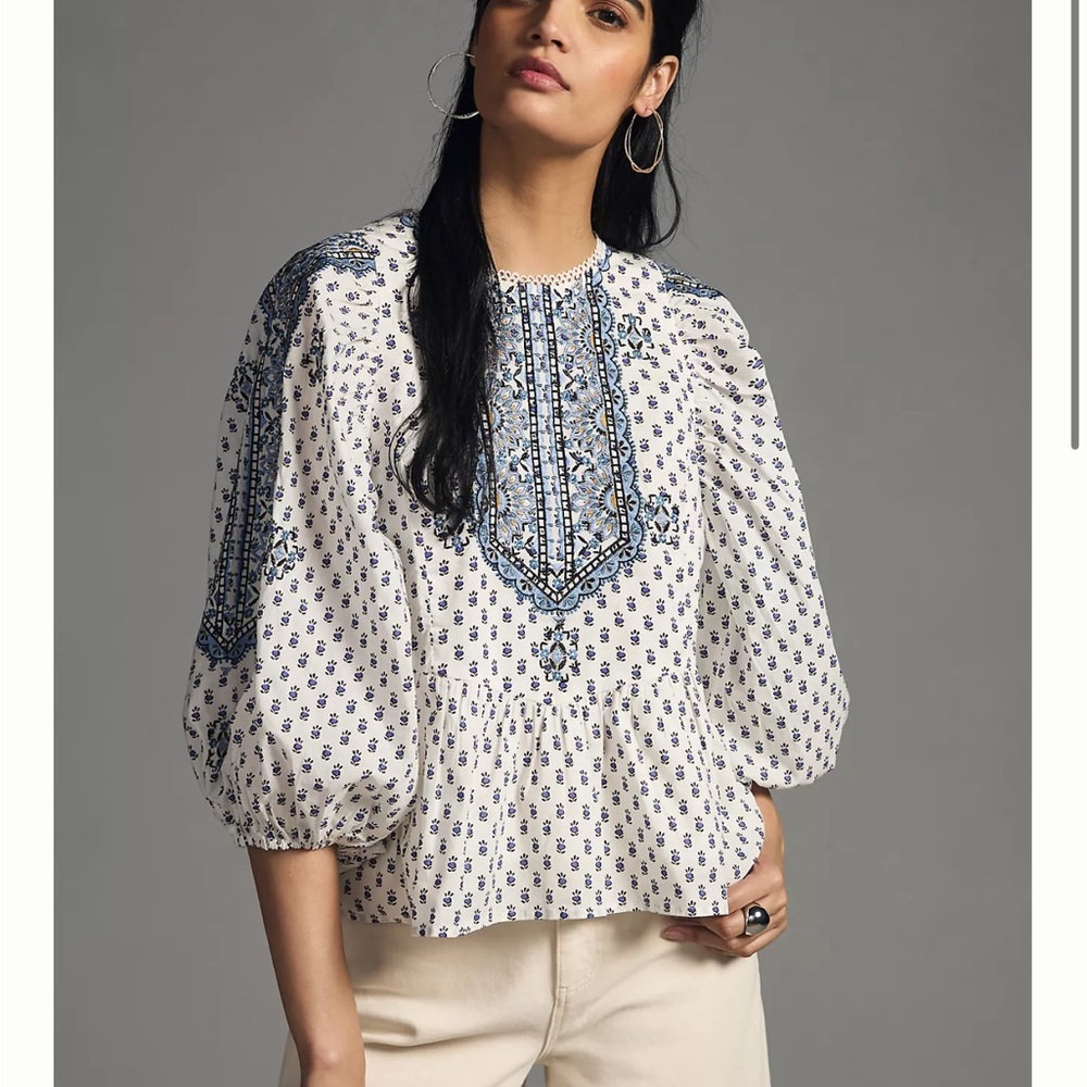 NWT Anthropologie Peasant Blouse